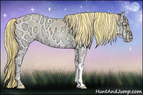 Horse Color:Painted Perlino Ice Roan Onyx