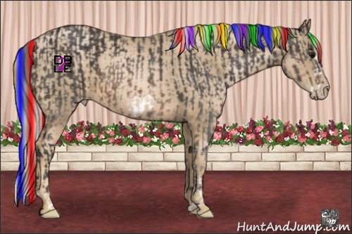 Horse Color:Painted Buckskin Frame and Painted Chocolate Palomino Pearl