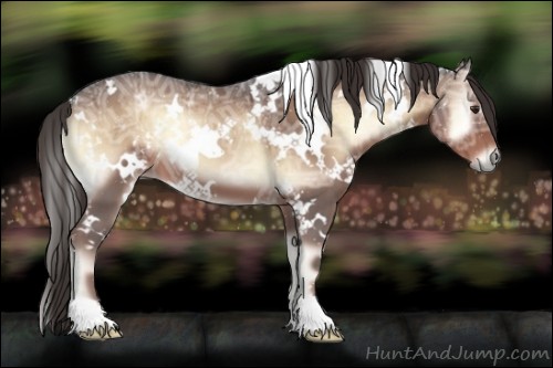 Horse Color:White Spotted Liver Red Onyx Ice 