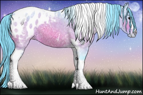 Horse Color:Watercolor Bay Ice Tobiano Appaloosa 