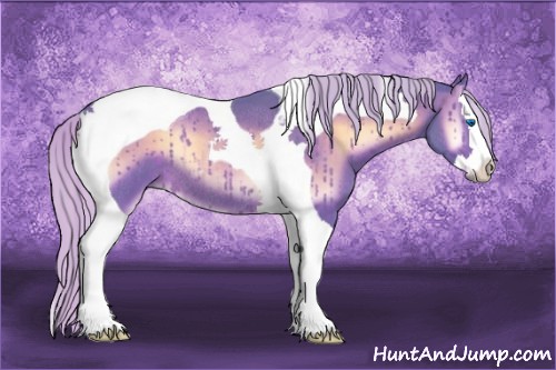 Horse Color:Watercolor Silver Brown Onyx Splash Tobiano Rabicano 