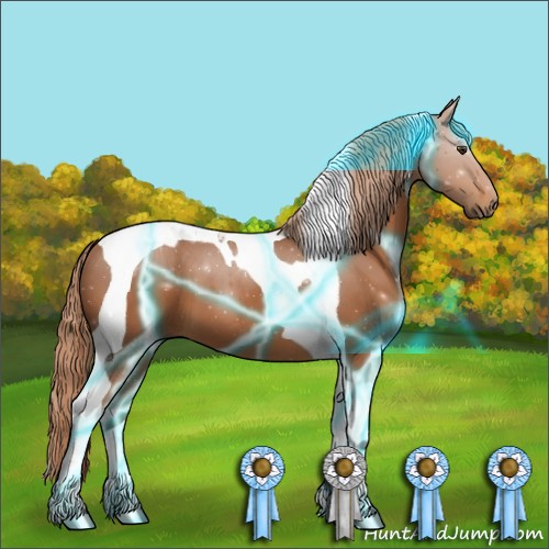 Horse Color:Thunderstruck Chestnut Tobiano