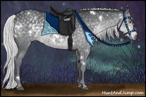 Horse Color:White Spotted Silver Black Chinchilla