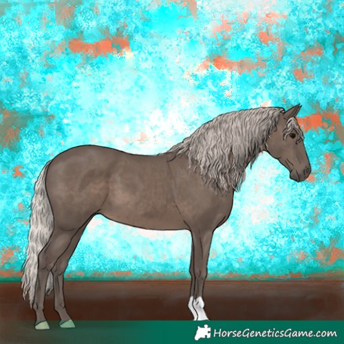 Horse Color:Silver Black 