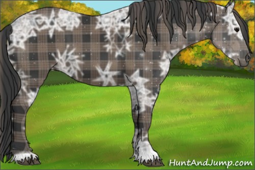 Horse Color:Plaid Black Ice