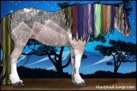 Horse Color:Painted Black Ice Tobiano
