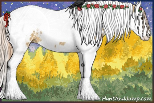 Horse Color:White Spotted Red Dun Splash Tobiano 