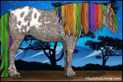 Horse Color:Painted Liver Chestnut Ice Appaloosa 