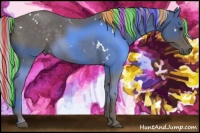 Horse Color:Painted White Spotted Silver Black Rabicano 