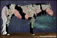 Horse Color:Watercolor White Spotted Silver Brown Ice 