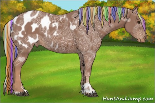 Horse Color:Painted Chestnut Ice Sabino Blanket