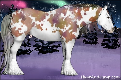 Horse Color:Nacre White Spotted Bay Splash 