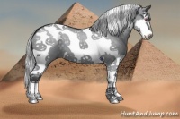 Horse Color:Silver Grullo Chinchilla Splash Tobiano 