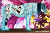 Horse Color:Thunderstruck White Spotted Silver Brown Sabino