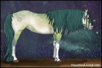 Horse Color:Watercolor Brown Ice Onyx Rabicano 