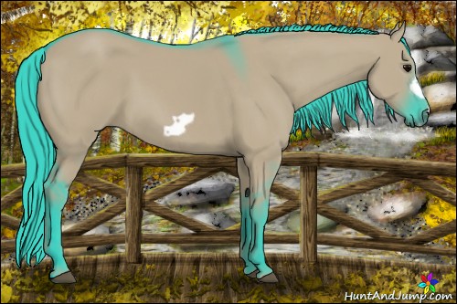 Horse Color:Watercolor Grullo Frame
