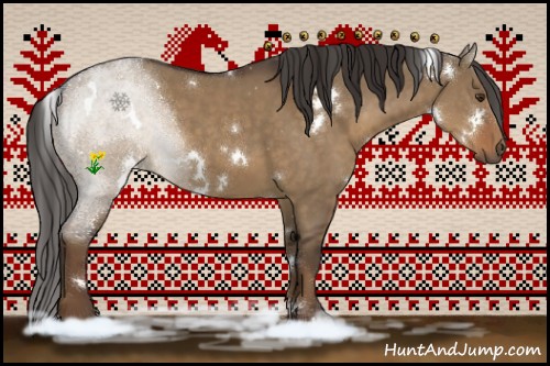 Horse Color:White Spotted Liver Red Dun