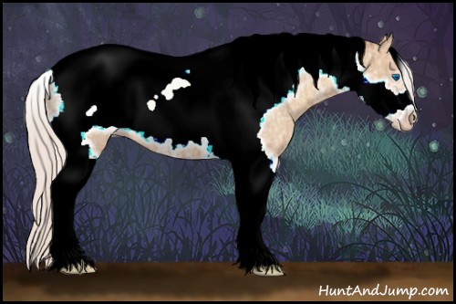 Horse Color:Silver Classic Champagne Ice Tobiano Frame Rabicano 