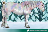 Horse Color:Nacre Watercolor White Spotted Palomino Dun Sabino Splash