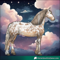 Horse Color:White Spotted Chocolate Palomino Ice