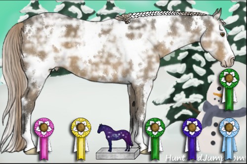 Horse Color:White Spotted Chocolate Palomino Ice Sabino 