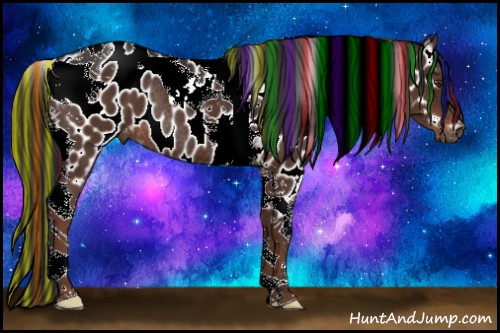 Horse Color:Gray Painted Liver Chestnut Tobiano Near Leopard Rabicano