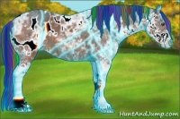 Horse Color:Painted Thunderstruck Bay Ice Sabino Appaloosa 