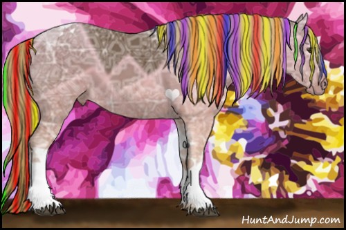 Horse Color:Painted Liver Chestnut Ice Tobiano Rabicano 