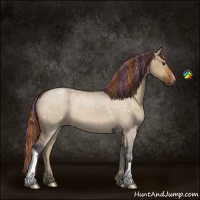 Horse Color:Painted Brown Roan Dun 