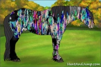 Horse Color:White Spotted Bay Ice Dun Tobiano Rabicano 