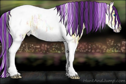 Horse Color:Painted Bay Ice Dun Splash Tobiano Frame