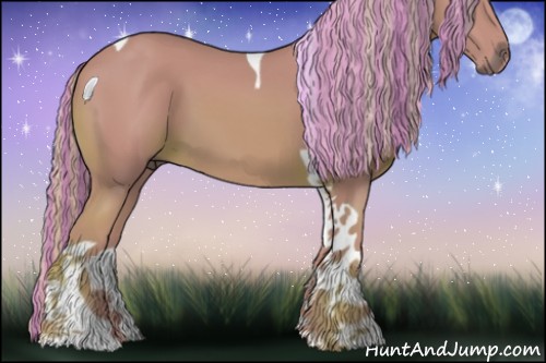 Horse Color:Painted Watercolor Palomino Tobiano