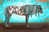 Horse Color:Silver Black Blanket