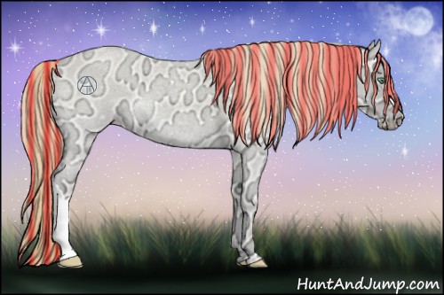 Horse Color:Painted Perlino Ice Roan Onyx 