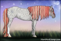 Horse Color:Painted Perlino Ice Roan Onyx 