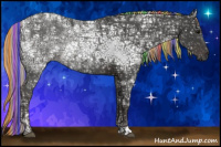 Horse Color:Gray Painted Silver Black Ice Rabicano