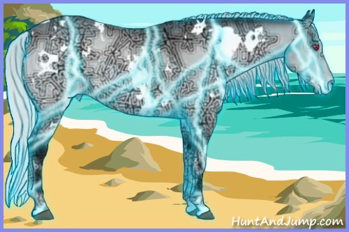Horse Color:Thunderstruck White Spotted Silver Brown Chinchilla Ice Onyx