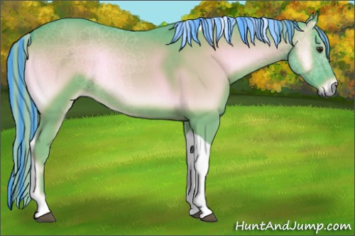Horse Color:Painted Watercolor Red Onyx Tobiano Rabicano