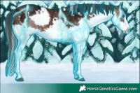 Horse Color:Thunderstruck White Spotted Brown Ice Splash Frame 