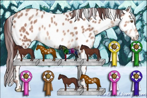 Horse Color:Chocolate Sable Champagne Sabino Appaloosa Rabicano 