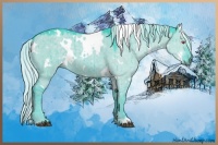 Horse Color:Watercolor White Spotted Silver Grullo Chinchilla 