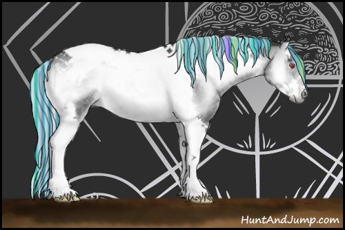 Horse Color:Painted Silver Brown Chinchilla Onyx Splash Tobiano Frame Rabicano