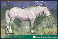Horse Color:Watercolor Silver Brown Ice Dun Sabino Splash 