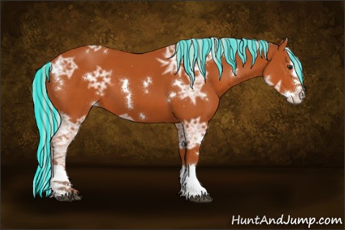 Horse Color:Painted White Spotted Silver Bay Ice Splash
