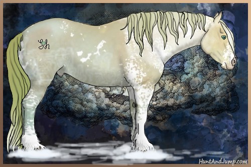 Horse Color:Watercolor White Spotted Smoky Black Ice Pearl 