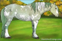 Horse Color:Watercolor White Spotted Black Ice Pearl 