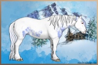 Horse Color:Watercolor Silver Grullo Chinchilla Ice Splash Tobiano