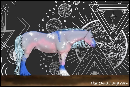 Horse Color:Painted Watercolor White Spotted Silver Grullo Chinchilla Tobiano Rabicano 