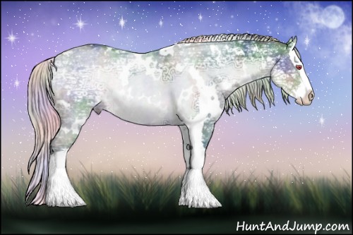 Horse Color:Nacre Watercolor White Spotted Silver Black Chinchilla Ice Splash 