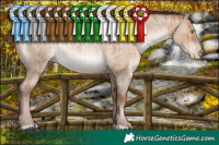 Horse Color:Brown Roan Pearl Dun Brindle